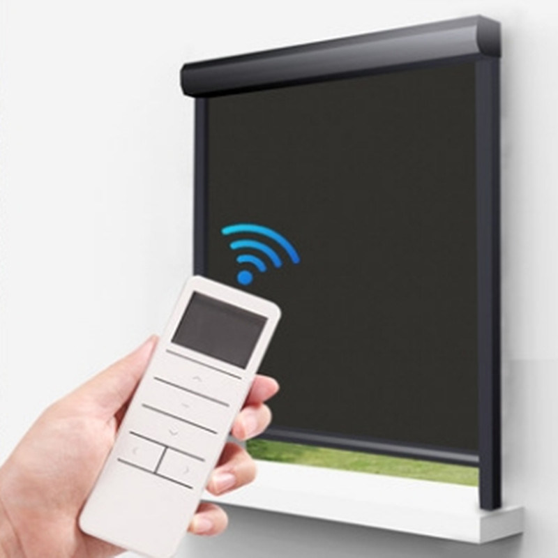 Outdoor Pergola Ultra Smart Blinds Motorized Windproof Roller Blinds Shades